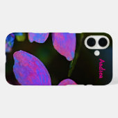 Coque iphone Apple à fleurs violettes personnalisé (Verso (horizontal))
