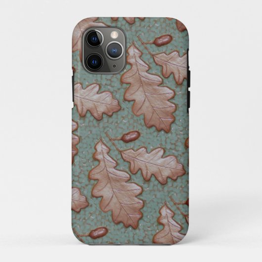 Coque iphone Apple avec feuilles en chêne (Dos)