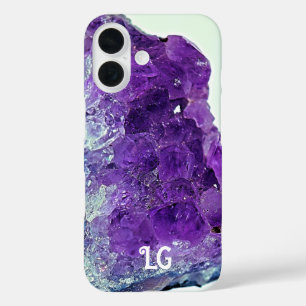 Coque iphone Apple pourpre personnalisé Améthyste