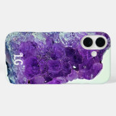 Coque iphone Apple pourpre personnalisé Améthyste (Verso (horizontal))
