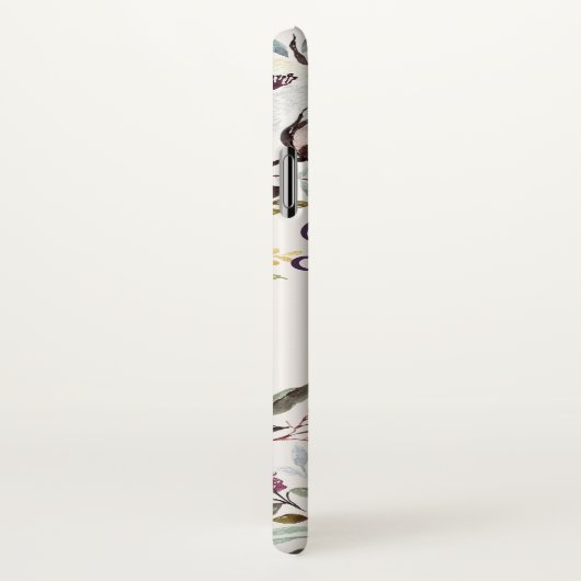 Coque iPhone Aquarelle Florale Be Psalm Monogramme (Dos/Droite)