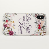 Coque iPhone Aquarelle Florale Be Psalm Monogramme (Dos (Horizontal))
