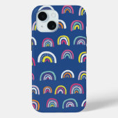 Coque iphone arc-en-ciel bleu (Verso)