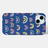 Coque iphone arc-en-ciel bleu (Verso (horizontal))