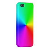 Coque iPhone Arc-en-ciel métallique (Dos Droit)