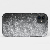 Coque iphone argenté d'étincelle de parties (Dos (Horizontal))