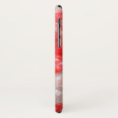 Coque iphone artistique blanc et rouge de motif (Dos/Gauche)