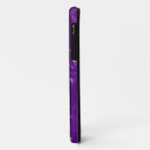 Coque iphone asiatique de soie violette (Dos/Gauche)