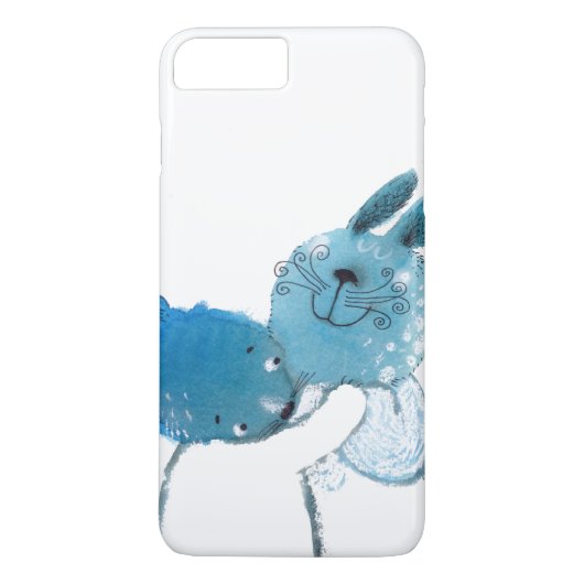 coque iphone assez bleu de lapins (Dos)