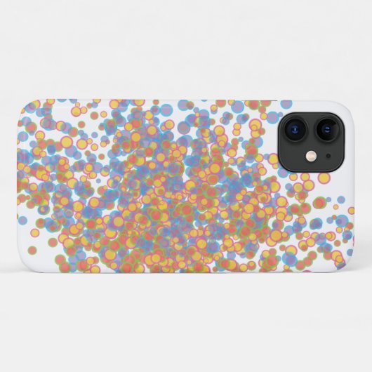 Coque iphone avec conception abstraite circulaire (Dos (Horizontal))