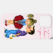 coque iphone avec couple romantique - Amour (Verso (horizontal))
