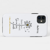 coque iphone avec Dandelion et message de soins (Dos (Horizontal))
