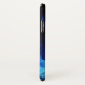 Coque iphone avec la flamme bleue et le crâne (Dos/Droite)