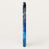 Coque iphone avec la flamme bleue et le crâne (Dos/Gauche)