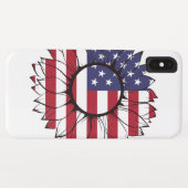 coque iphone avec le tournesol de drapeau des (Dos (Horizontal))