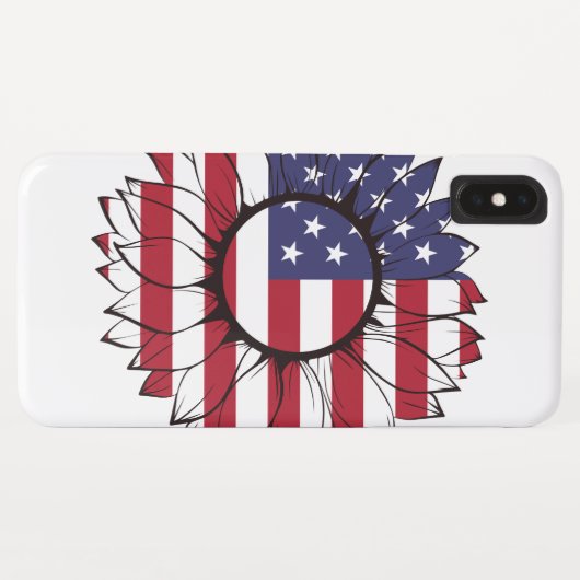 coque iphone avec le tournesol de drapeau des (Dos (Horizontal))