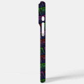 Coque iphone avec Motif de casette Neon Multicolor (Verso / Gauche)