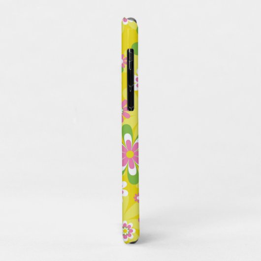 coque iphone avec motif de fleurs jaunes mod! (Dos/Gauche)