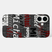 coque iphone avec Motif de nom surdimensionné (Verso (horizontal))