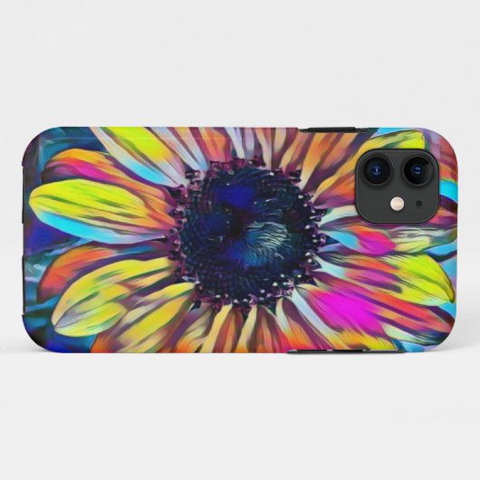 Coque iphone avec un design de tournesol vif (Dos (Horizontal))