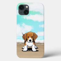 Coque iphone Beagle KiniArt Beach