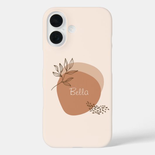 Coque iphone Beige Boho personnalisé (Verso)