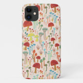Coque iphone beige de la forêt de champignons (Dos)