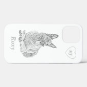Coque iphone berger allemand crayon personnalisé (Verso (horizontal))