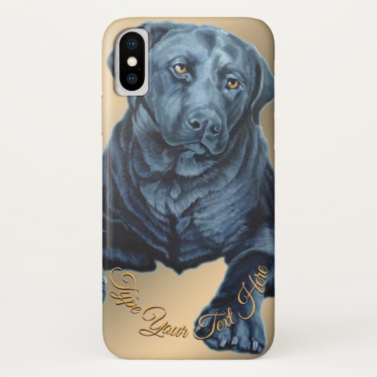 Coque iphone Black Labrador Coque personnalisé pou (Dos)