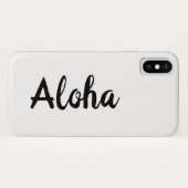 Coque iphone blanc Aloha (Dos (Horizontal))