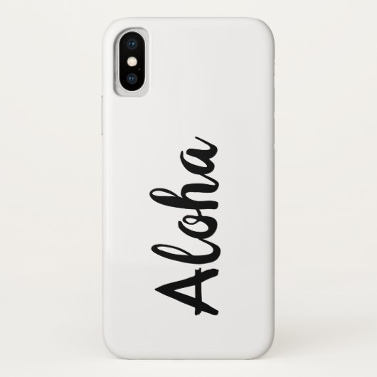 Coque iphone blanc Aloha (Dos)
