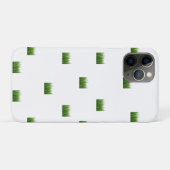Coque iphone blanc avec patchs d'herbe verte - Nat (Dos (Horizontal))