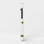 Coque iphone blanc avec patchs d'herbe verte - Nat (Dos/Gauche)