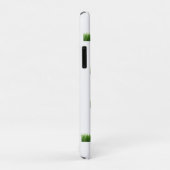 Coque iphone blanc avec patchs d'herbe verte - Nat (Dos/Droite)