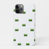 Coque iphone blanc avec patchs d'herbe verte - Nat (Dos)