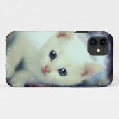 Coque iphone blanc mignon de chaton (Dos (Horizontal))
