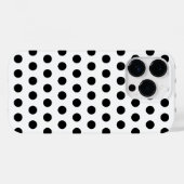 Coque iphone blanc Pois noirs Choisir les couleurs (Verso (horizontal))