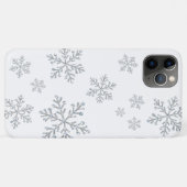 Coque iphone blanc Sparkly Snowflakes (Dos (Horizontal))