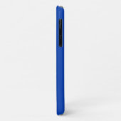 Coque iphone bleu avec cheval (Dos/Gauche)