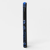 Coque iphone bleu circuit (Dos/Gauche)