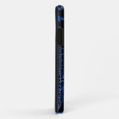 Coque iphone bleu circuit (Dos/Droite)