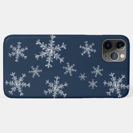Coque iphone bleu Crystal Snowflakes (Dos (Horizontal))