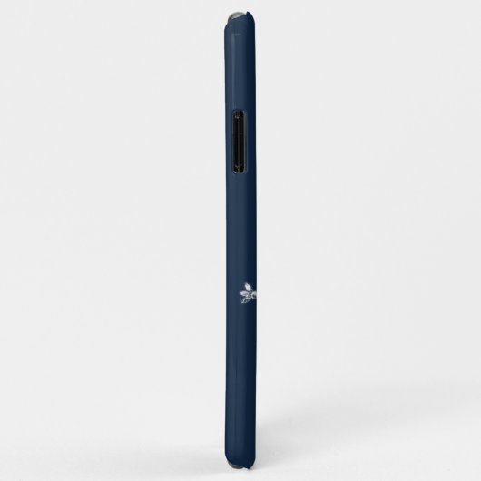 Coque iphone bleu Crystal Snowflakes (Dos/Droite)