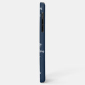 Coque iphone bleu Crystal Snowflakes (Dos/Gauche)