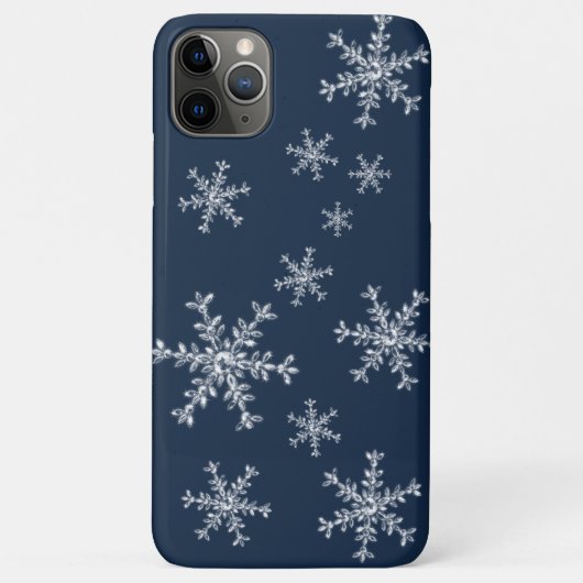 Coque iphone bleu Crystal Snowflakes (Dos)