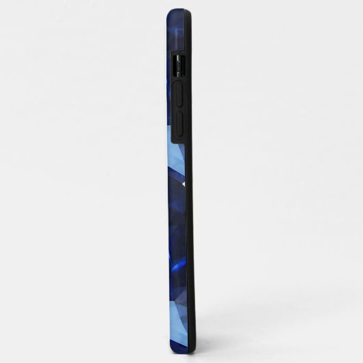 Coque iphone bleu Gemstone Sapphire (Dos/Gauche)