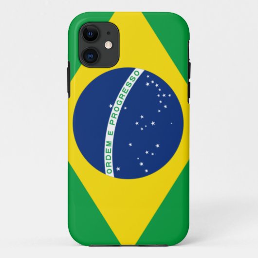 Coque iphone brésilien de drapeau (Dos)