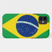 Coque iphone brésilien de drapeau (Dos (Horizontal))