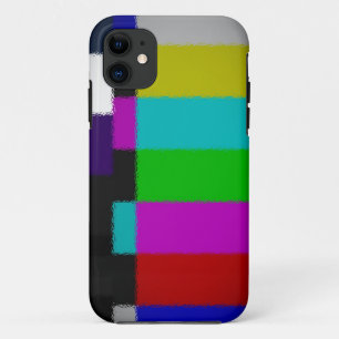 Coque iphone brouillé d'écran d'essai de TV