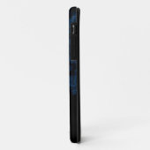 coque iphone cachemire bleu foncé (Dos/Gauche)